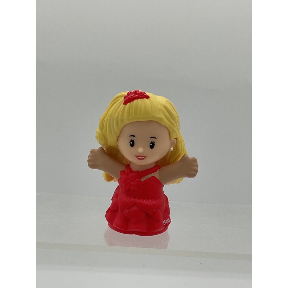Fisher Price Little People Barbie 2023 Advent Figure Red Christmas Gown